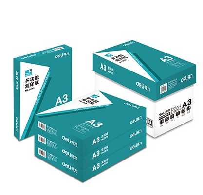 得力(deli)  7375 复印纸A3 70G 500张/包 4包价格