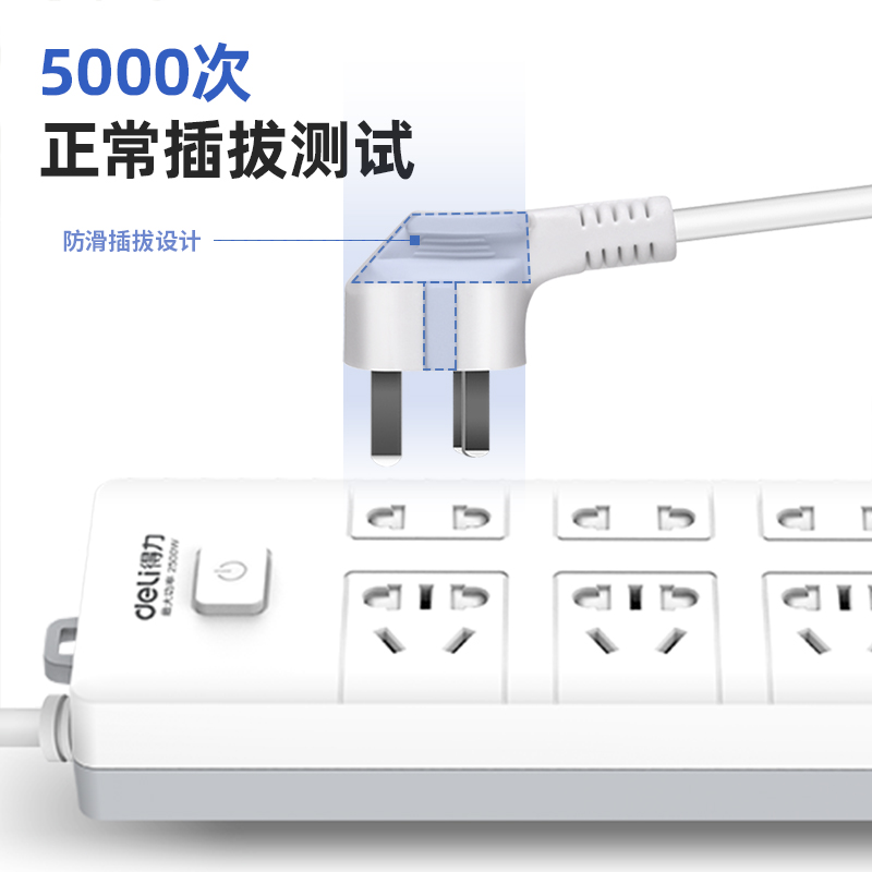 得力18169-05插座_3+3_5米_PVC袋装(白)(只)_http://www.tjxintuokeji.com/img/images/C202108/1628739032242.jpg